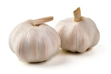 Fresh garlic, isolated on white background.