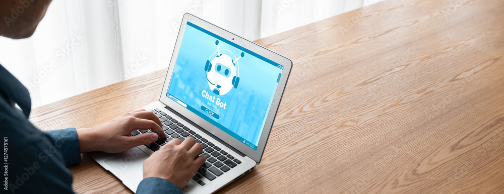 Poster chatbot software application for modish online business that automatically reply to customer questio