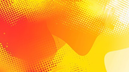 Abstract Orange and Yellow Background with Halftone Pattern