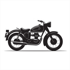 Fototapeta premium Retro Motorcycle Vector Graphic in Simple Design