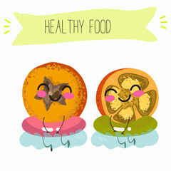  Marang fruit cute funny cheerful characters with different activities.Natural vitamin antioxidant detox food collection. Vector hand drawn illistration.