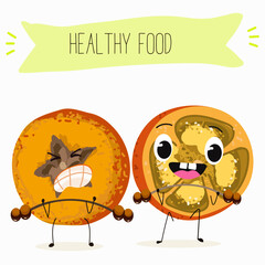  Marang fruit cute funny cheerful characters with different activities.Natural vitamin antioxidant detox food collection. Vector hand drawn illistration.