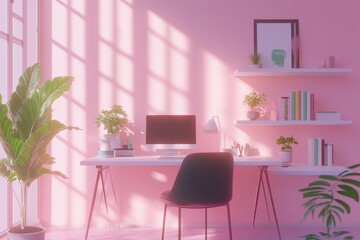 office interior design with a modern minimalist concept