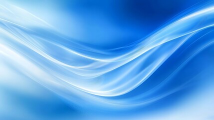 Fototapeta premium Abstract Blue Waves Flowing Design Background