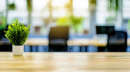 Empty office desk with vacant chairs and computers, symbolizing workforce layoffs and corporate downsizing, representing unemployment and economic challenges in modern workplace.