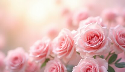 soft floral backdrop with delicate pink roses
