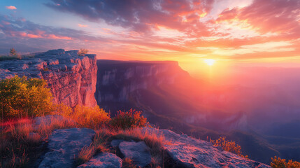 Fototapeta premium sunset in the mountains