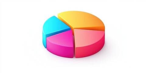 A vibrant pie chart showcases different segments in an engaging layout, highlighting data analysis