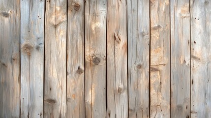 Naklejka premium Worn-out wooden wall texture with visible cracks and faded paint, rustic charm