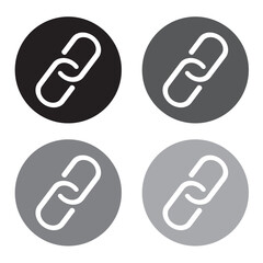 Link icon Isolated on white background vector set