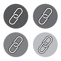 Link icon Isolated on white background vector set