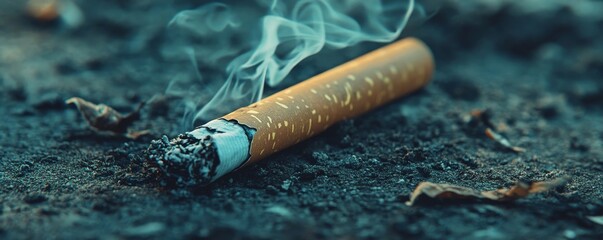 Quit Smoking Broken Cigarette. Addiction, 
