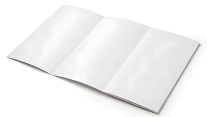 A high-quality, blank trifold brochure mockup with realistic folds and lighting. Perfect for branding, print designs, and corporate identity presentations.