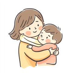 Joyful Moment: Adult Lifting Child Amidst Colorful Leaves