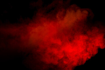 Purple and blue steam on a black background.