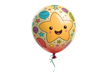Colorful star balloon for childrens celebration