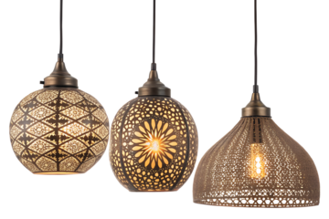 Intricate hanging lamps for dcor