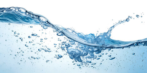 Bubbles and ripples create a lively water surface