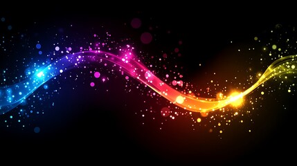 Vibrant abstract dynamic glowing wave lines design images