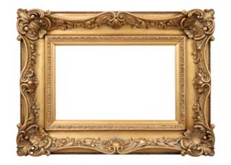 Ornate gold frame designed for art display