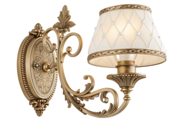 Elegant decorative wall sconce with shade