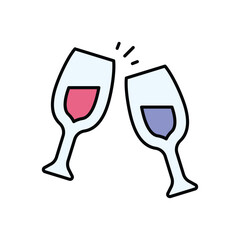 Clinking Glasses vector icon