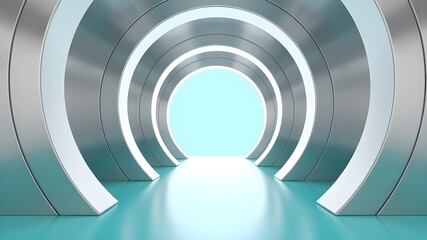 Obraz premium Space-time tunnel to the future