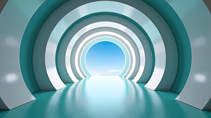 Fototapeta premium Space-time tunnel to the future