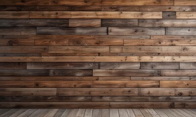 Fototapeta premium Rustic wooden wall background with reclaimed wood, woodpanel, wallpaper