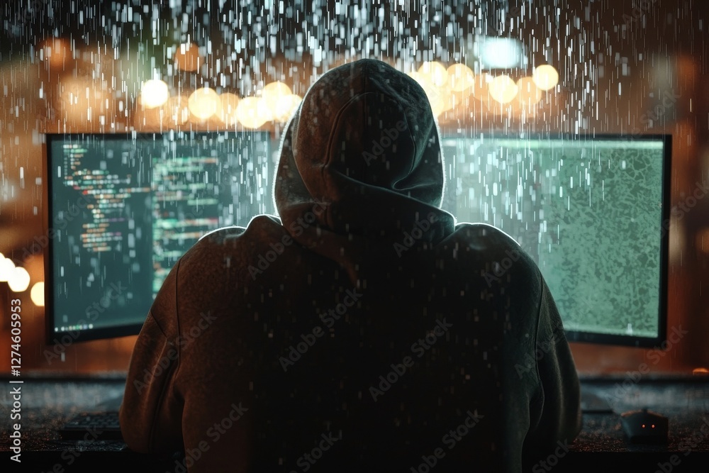 Poster image of a person resembling a hacker from stock