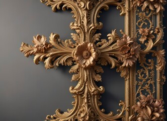 Ornate floral scroll with vintage baroque and Victorian flair ,  retro,  calligraphy