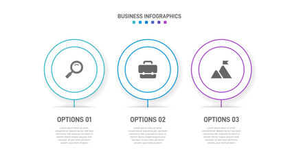 Horizontal progress bar featuring 3 arrow-shaped elements, symbolizing three six stages of business strategy and progression. Clean timeline infographic design template. Vector for presentation