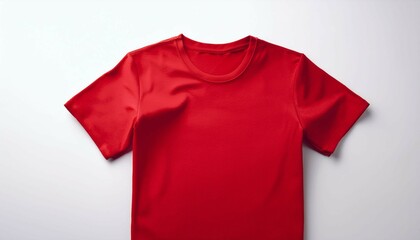 red t shirt isolated on white background