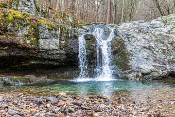 Waterfall on Falls Creek at Lake Catherine State Park in Arkansas.