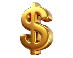 Obraz premium 3D Rendering of a Golden Dollar Sign