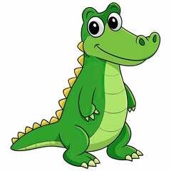 Naklejka premium Crocodile icon smiling character illustration