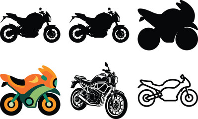 Obraz premium Ducati monster bike vector silhouette illustration.