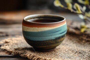 Elegant Handcrafted Ceramic Tea Set with Artistic Touch and Asian Influence for Serene Beverage Experiences