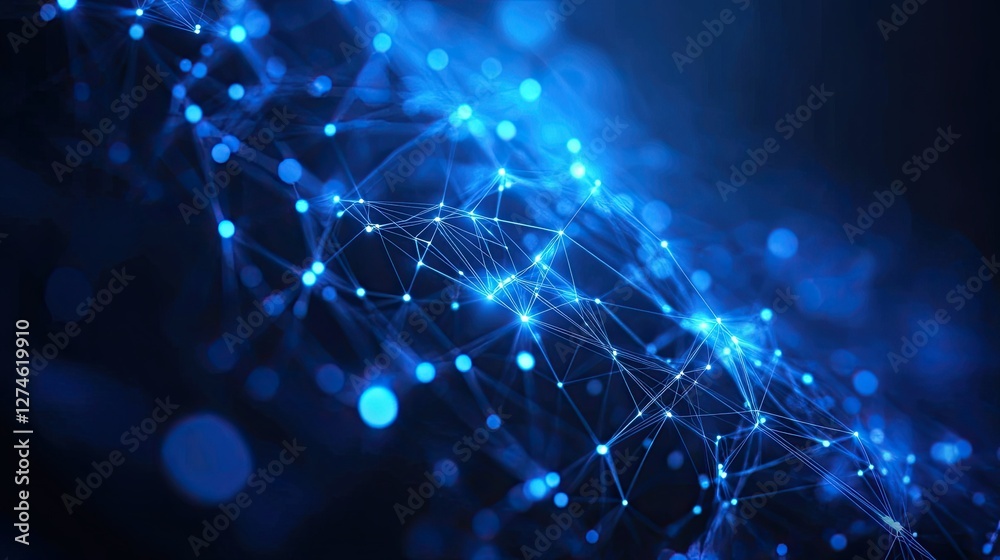 Poster wave 3d, an abstract visualization of big data, captures the complexity of information through intri