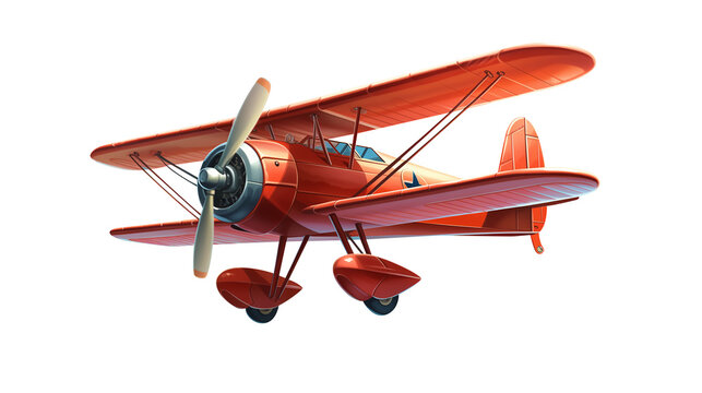 old red plane isolated
