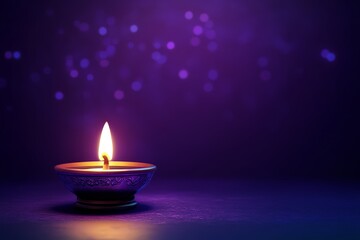 Illuminated Oil Lamp Illustration