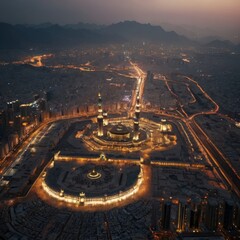 Beautiful kaaba hajj pilgrimage in mecca umra eid al adha ai generated