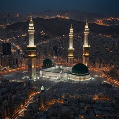 Beautiful kaaba hajj pilgrimage in mecca umra eid al adha ai generated