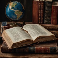 two students studying in classroom ai generated