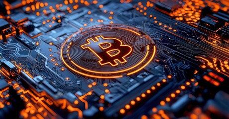 Virtual cryptocurrency Bitcoin crypto binary code symbol background