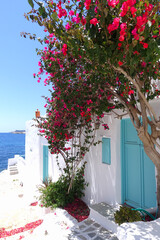 Obraz premium Small seaside fishing village of Faros with crystal clear beaches and traditional Cycladic character, Sifnos island, Cyclades, Greece