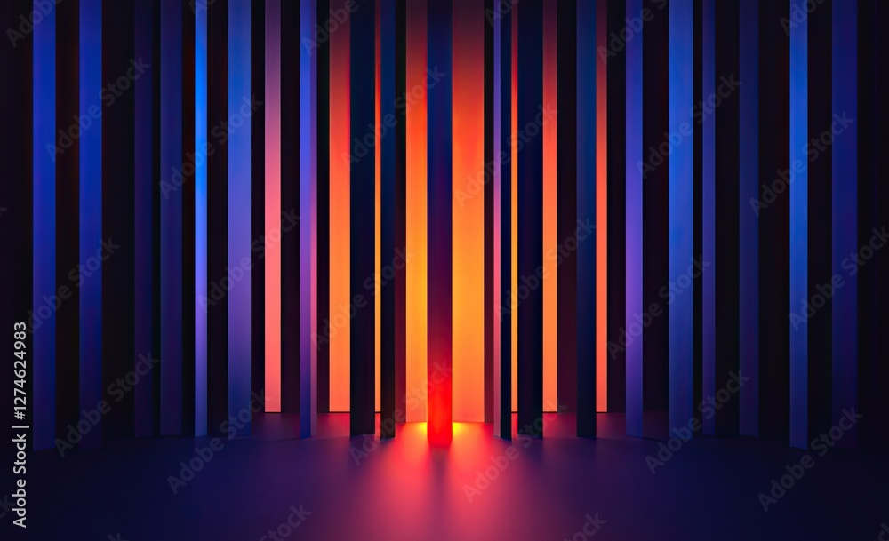 Poster abstract 3d depiction of information space in the high-tech world of the future. global data collect
