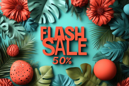Exciting flash sale with vibrant colors and bold design for limited time offers