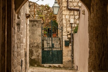 Dubrovnik, Croatia: an entrance to a house somewhere in Old Town, the historic center of the city