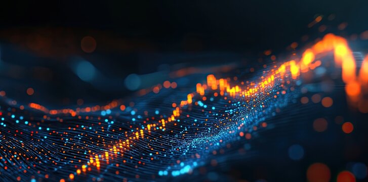 market chart in an abstract background. Trading platform chart